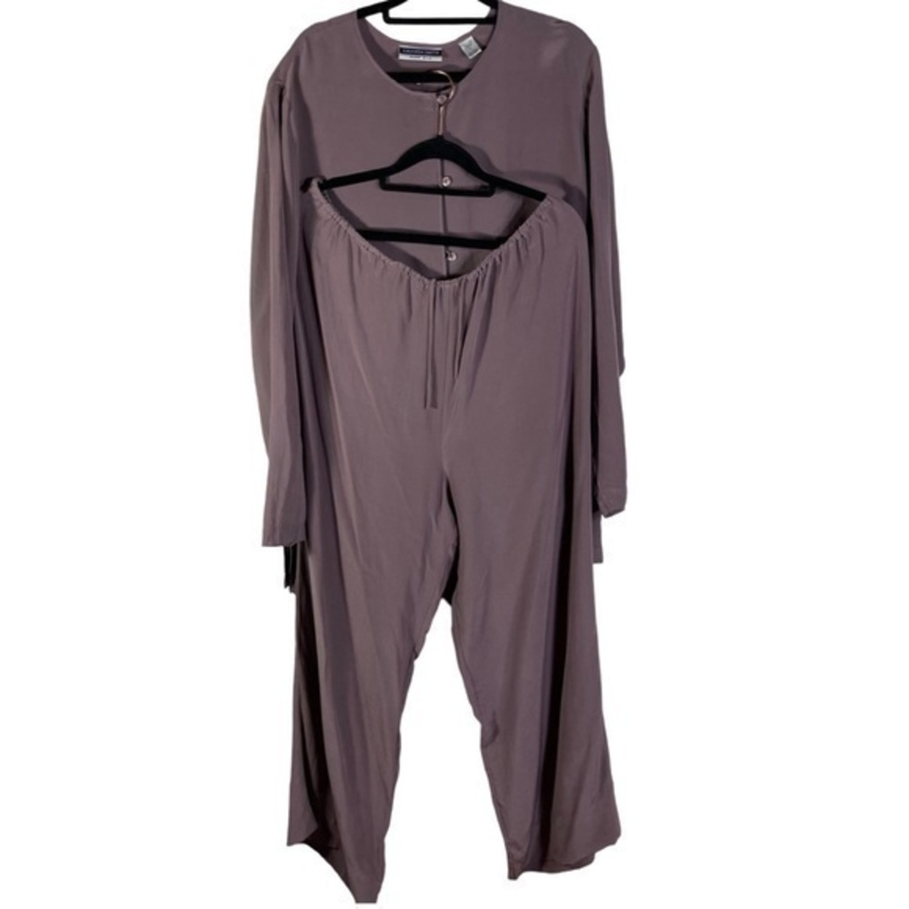 AMANDA SMITH PURE SILA Women’s Silk Set Size XL Color Plum